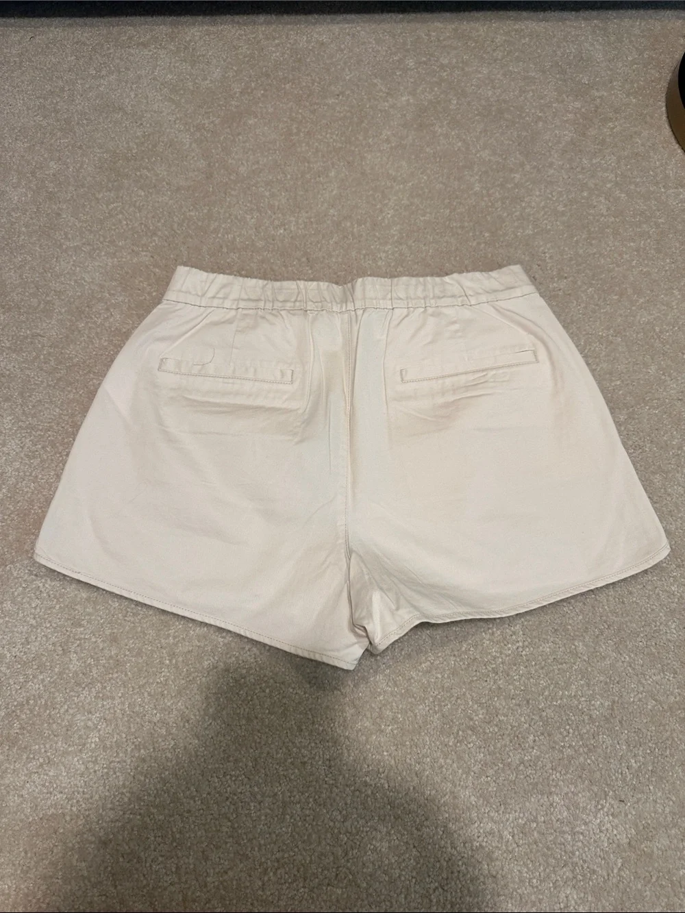 J. Crew Off-White Elastic Waist Athletic Shorts